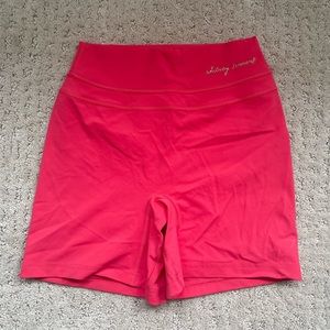 Gymshark Whitney High Rise Shorts - Cyber Red